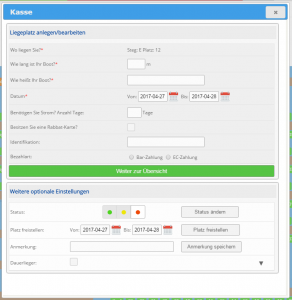 Liegeplatzverwaltung Schritt 2